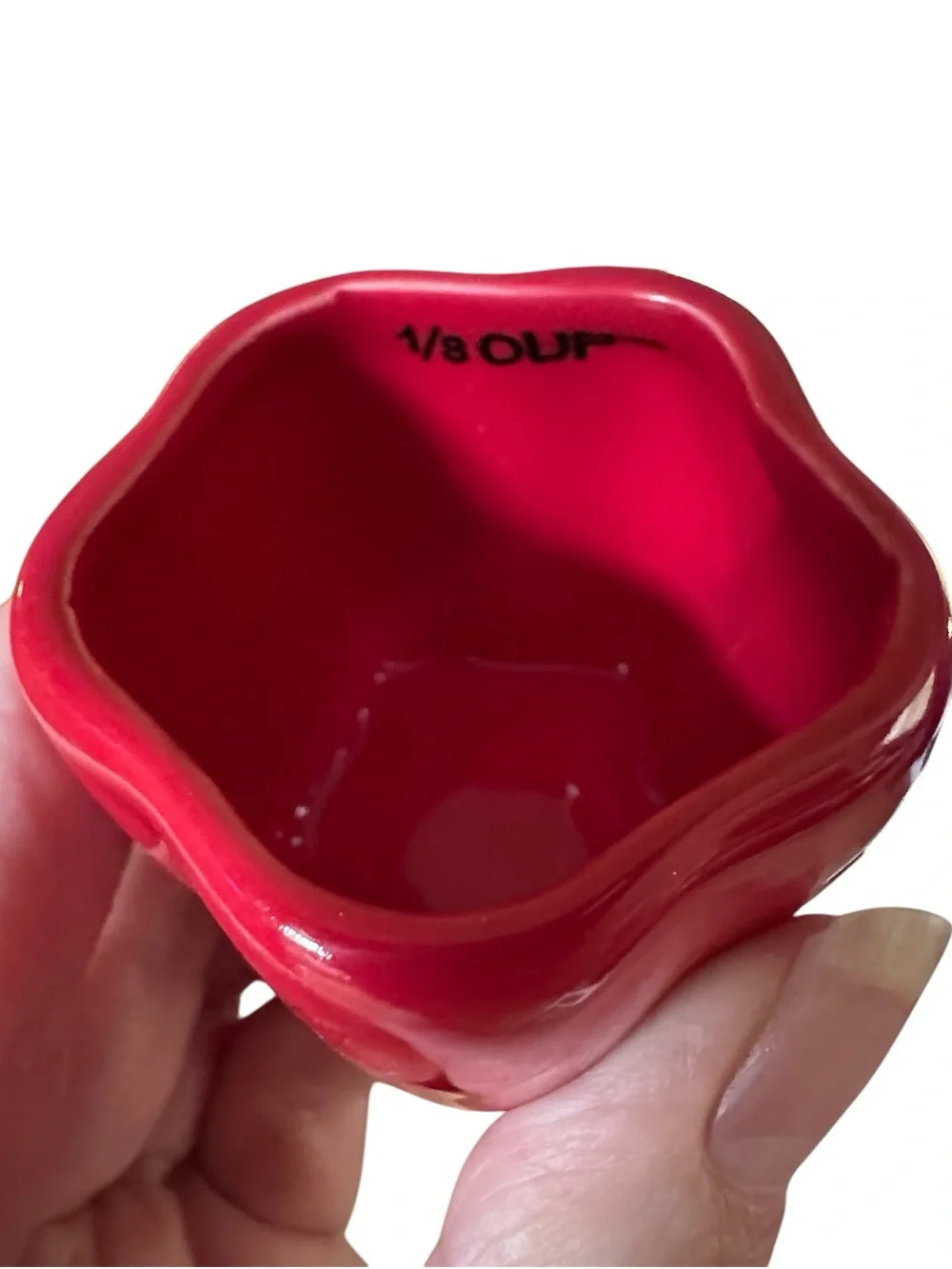 Cracker Barrel bell pepper stoneware nesting measuring cups set